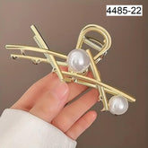 impression Pack of 12 Pcs ( K – Style Pearl Diamond) Hair Clutchers   Metal Hair  Claw Clutchers    Hair Clip High  Quality / Clip for Woman.